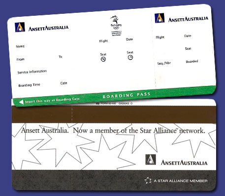 BOARDING PASS - Ansett Australia / Olympic / Star Alliance BOARDING PASS - Ansett Australia / Olympic / Star Alliance